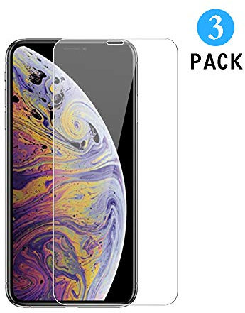 WEOFUN [3 Pièces] Verre Trempé pour iPhone Xs Max/iPhone 11 Pro Max Protecteur d'écran Pour iPhone Xs Max/iPhone 11 Pro Max Film Protection [0.33mm, 9H, Anti-rayures, aucune bulle]