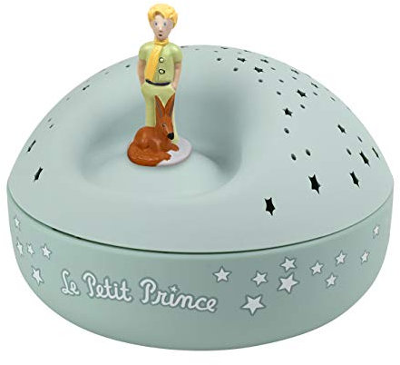 TROUSSELIER - Le Petit Prince. Saint Exupéry - Veilleuse - Idéal Cadeau Cadeau Enfant - Projecteur d'Etoiles Musical - Figurine rotative - piles incluses