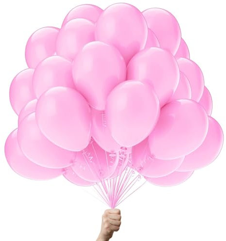 Rosa luftballons - 100% Reiner NATURLATEX - Premium Qualität - Latex Party Ballons - Metallic Ballons - Geburtstag Dekoration - Bunte Luftballons 25