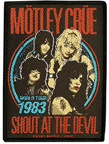 Mötley Crüe Shout at the Devil Aufnäher Patch Gewebt & Lizenziert !!