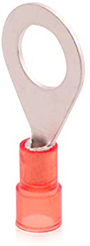 Ring-Kabelschuh Quetschkabelschuh isoliert Rot, 0,5-1,5qmm, Loch M3 verzinnt, 100 Stück