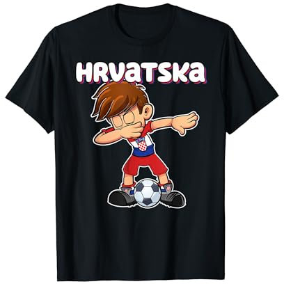 Dabbing Fußball Junge Kroatien Trikot Hrvatska Kinder Dab T-Shirt