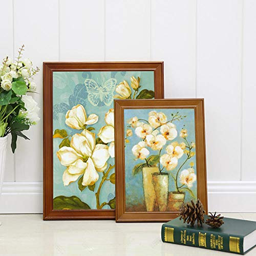 XQSSB Bilderrahmen Bildergalerie Modern 1 Packung Massivholz A3 Zweifach 29,7 × 42cm Braun