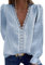 Coloody Camicette da Donna Camicia Scollo a V Camicia in Pizzo Tunica Camicette Eleganti in Chiffon Camicetta Estiva Tops(Blu) S