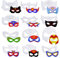YOLOUP 24 Stück Blanko Superhelden Bemalen Masken Superhero Maske zum Ausmalen Super Helden Cosplay Halbmasken mit Pinsel & Gummiband für Kinder Geburtstag Karneval Halloween Geschenk (12 Stil)