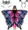 Schmetterling Kostüm Kinder, Karneval Schmetterlingsflügel Mädchen, Feenflügel Umhang mit Spitze Maske Fühler Haarreif für Jungen Verkleiden Prinzessin Party Princess Gastgesch