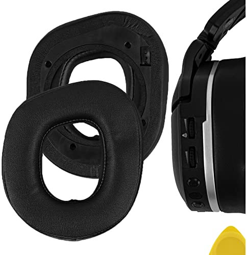 Geekria QuickFit Protein-Leder-Ohrpolster Ersatz für Turtle Beach Stealth 700 Gen 2 Kopfhörer, Headset, Ohrpolster, Reparaturteile (schwarz)