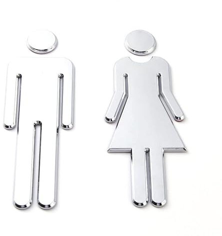 Plaque de Porte Femmes et Hommes,Signe Toilette, WC Sign,Symboles de WC Hommes Femmes Signe Toilette pour Porte Panneau WC Homme Femme Panneau Toilette Signe de Porte Salle de Bain