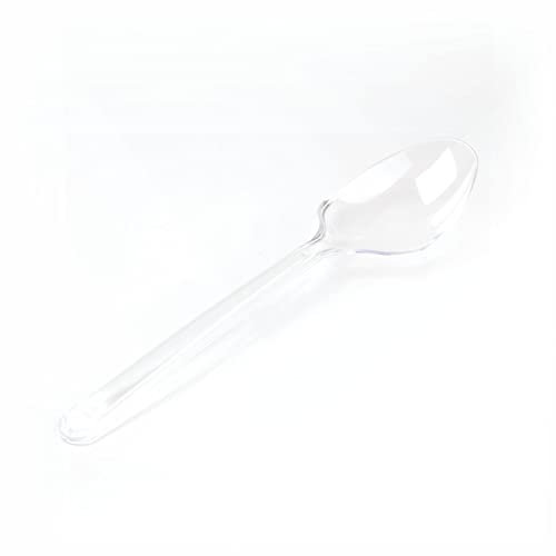 500 Stück Mehrweg-Plastiklöffel, transparent, 17,5 cm glasklar Mehrweglöffel Mehrwegbesteck Party Löffel Kunststoff Besteck wiederverwendbar