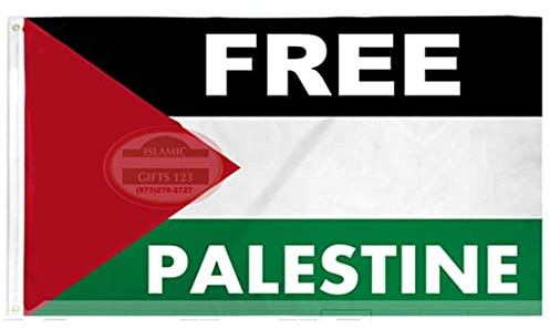 Palästina-Flagge, 7,6 x 12,7 cm, Jerusalem, Gaza, lebendige Farben und lichtbeständig, Segeltuchkopf und doppelt genähte Palästinenser-Flaggen, Polyester mit Messingösen Islamic Gifts 123