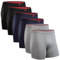 DANISH ENDURANCE Boxer Bambou Homme, Calecon Homme Ultra Doux et Respirant, Lot de 6, Multicouleurs (2X Noir, 2X Gris, 2X Bleu Marine) À Poche, 3XL
