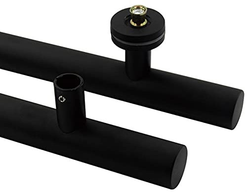 PNAAH Klopfer Edelstahl Glas Türgriff Durchmesser 38mm gebürstet/Polieren Bad Dusche/Holztür Armlehnenglas Hardware Türklopfer (Color : Black, Size : 600mm Long 400 Holes)