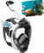 Khroom Maschera da Snorkeling sicura CO2 Maschera a Pieno facciale | Maschera Subacquea per Adulti e Bambini | Maschere da immersione | Seaview Y (XS bianco)