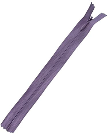 Plush Addict 8 Invisible Zip - Lilac 20cm Concealed Zip For Dressmaking and Skirts - Closed Ended Zipper