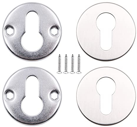 DollaTek Keyhole Cover Stainless Steel Door Lock Cover for Door Wooden Door Anti-Theft Door