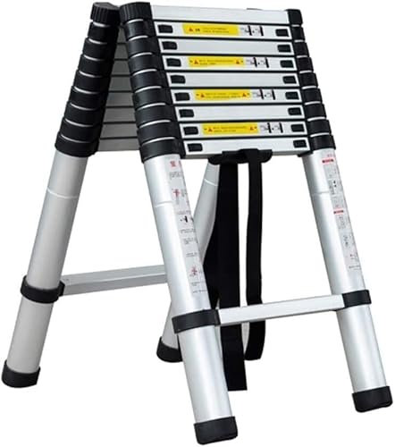 Klappleiter Leitern,Teleskop-Bodenleiter Klappbare Aluminium-Verlängerungsleiter Ausziehbare Stufenleiter A-Rahmen Mehrzweck for Outdoor (Color : 2+3.2m)