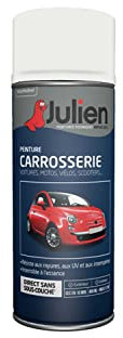 Julien Peinture Aérosol Relooking pour Carrosserie - Voitures et 2 roues - Blanc Glacier 400ml