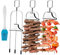 Grilling Savant 3 Way Skewers,14 Inch Metal Skewers for Grilling,Easy to Use Push Bar Slider, BBQ Accessory, Perfect for Meat,Veggies,Fruits,Marshmallow Roasting Sticks Grill Kabob Skewer.