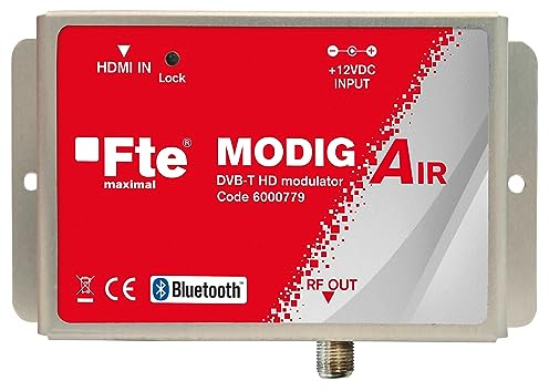 FTE Maximal MODIG Air Modulator A/V auf Digital terrestrisch (DVB-T) Full HD 1080 mit einem HDMI-Eingang und einem Bluetooth-gesteuerten HF-Ausgang über eine App
