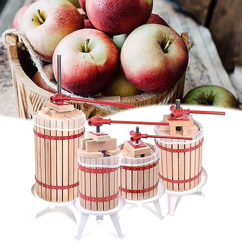 JOIEYOU Obstpresse, Saftpresse Manuell, Beerenpresse, Obstpresse, Apfelpresse inkl. Presstuch, Druckplatte für Obstweine Fruchtsäfte Apfelwein, 18L