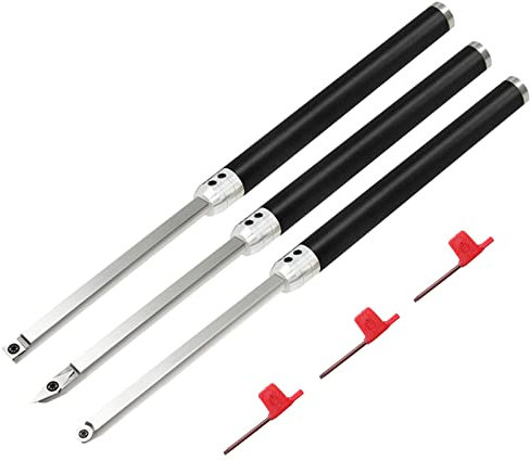 BomDog Hartmetall-Drehwerkzeuge, Drehwerkzeuge Für Die Holzbearbeitung, Rauere Finisher, Detailer-Drehwerkzeuge Und Hartmetall-Drehwerkzeuge Mit Griff Aus Aluminiumlegierung/a/Set 3