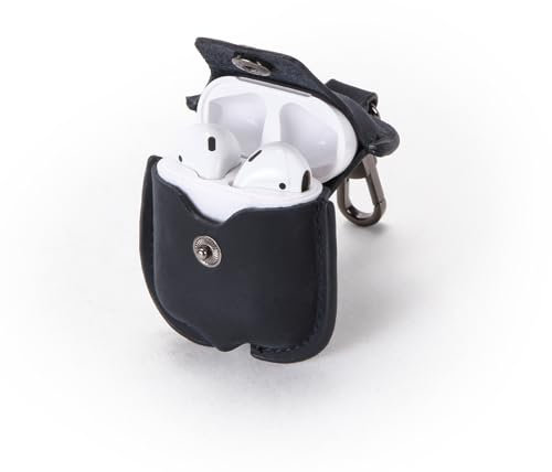 CONTACT'S FAMILY Custodia per AirPods 1a/2a generazione, custodia in pelle per Airpods, custodia in pelle per auricolari da uomo compatibile con Apple AirPod 1/2 generazione