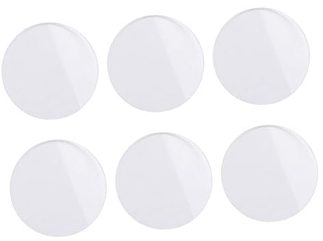 jojofuny 6stücke Runde Uhrenlinse Glaslinse Für Uhren Flache Uhr Glasersatzlinse Uhr Objektiv Glas Objektiv Professionelle Fertigung Hohe Genauigkeit Transparente Glänzende Kanten Langlebig