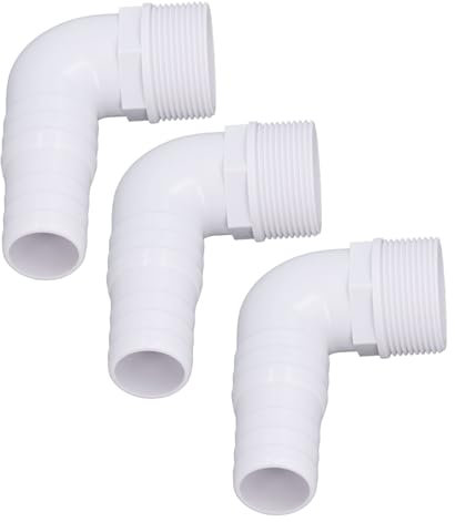 Kuuleyn Pool-Pumpen-Armaturen, Pool-Schlauch-Adapter, Winkel-Schlauchadapter Mit Widerhaken, 3-teiliger Winkel-Adapter-Anschluss, 90-Grad-Anschluss Für Hayward Spx1105z3, Spx1105z4, Spx1091z7