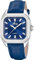 Montre Lotus pour Femme 18968/5 Square Series Boîtier en Acier Inoxydable Gris Bracelet en Cuir Bleu