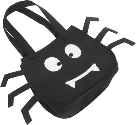 Amosfun Borse Porta Caramelle Di Halloween Con Motivo Ragno Robuste Borse Per Feste in Tessuto Non Tessuto Per Dolcetti Di Halloween