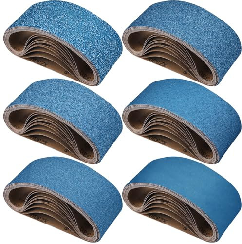 Shineboc Bandes Abrasives 100x560 mm, 10 Pièces Bandes Abrasives Grain 40/60/80/120/240/400 pour Ponceuse à Bande pour Métal Bois