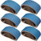 Shineboc Bandes Abrasives 100x560 mm, 10 Pièces Bandes Abrasives Grain 40/60/80/120/240/400 pour Ponceuse à Bande pour Métal Bois