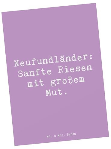 Mr. & Mrs. Panda Postkarte Spruch Neufundländer Liebe - Geschenk, Hunde mit viel Energie, Ansichtskarten, Hunderasse, Grußkarte, Haustiere, Hunderassen Pflege, Fotokarte, Ansichtskarte, Harmonie
