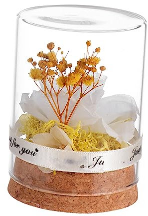UTHCLO 1pièce Immortal Flower Glass Dome Créatif pour Noël Et Saint-Valentin Rose Éternelle sous Cloche Décoration Romantique pour Bureau Et Maison