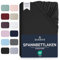 Spannbettlaken 160x200cm - 35 cm Tiefe Tasche Spannbetttuch Oeko-TEX Zertifiziert Gebürstete Polyester Mikrofaser Bettlaken Bettbezug für Boxspringbett Dicke Matratzen (160 x 200 cm - Schwarz)
