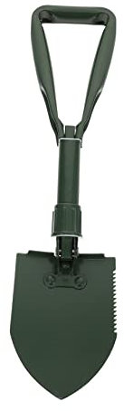 LAPYAPPE Klappspaten Outdoor Klappbare Schneeschaufel Aus Rostfreiem Edelstahl Mittelgroß Mit T-Griff Und Tragetasche Für Camping Garten Und Wintereinsatz