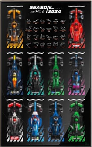 QIXINDGYH Display Wandboard für Lego 77242-77251 Racing - Wandhalterung Display Ständer Kunst Wandhalterung Rahmen für Autoliebhaber - 80 x 50 cm (D)