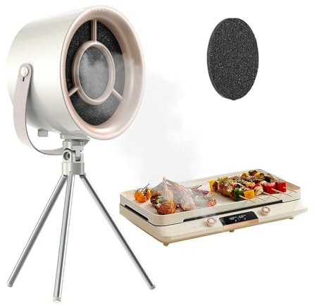 KJHYYPP Portable Range Hood, 3 Speed Adjustable Kitchen Exhaust Fan Mini Extractor Hood, with Strong Suction Vertical Rotating Desktop Cooker Hood
