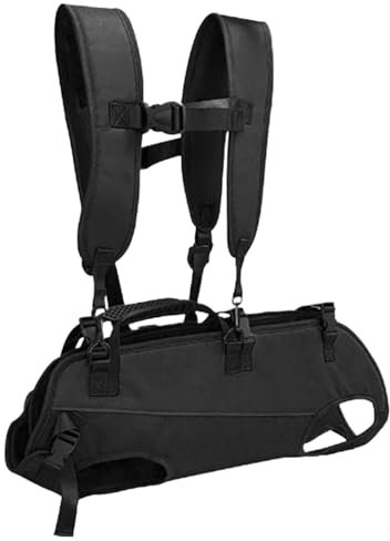 Hundegeschirr zum Heben, Haustierstützrucksack, reisefreundliche Tragehilfe, verstellbare Riemen, Griff vorne, mehrere Größen, für Outdoor-Aktivitäten und Mobilitätshilfe
