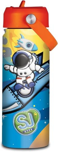TheCartoonWorld Borraccia Termica 500 ml con Cannuccia Sj Gang/SEVEN (Astronauta)