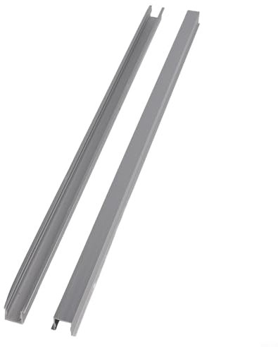 Niceminiwall Juego de rieles para puertas correderas de alta resistencia, sistema de riel guía inferior de aluminio para puertas de 60 kg para una fácil instalación y uso de hasta 60 kg (riel de
