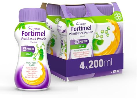 FORTIMEL PLANTBASED PROTEIN, Iperproteico, Zucca, Carota, Zenzero, 4x200ml