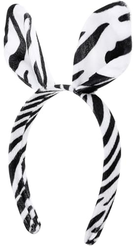 ROMISBABA Zebra Ohren Haarreif Party Kostüm Accessoire aus Kunststoff für Damen Geeignet für Maskenbälle und Geburtstagsfeiern Bequemes Stirnband mit Tiermotiv