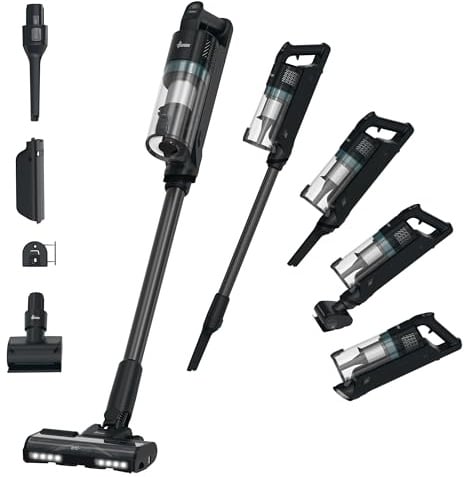 Hoover HF1 Core Pet Aspiradora Escoba Sin Cable | 50 Min de Autonomía | Cepillo Motorizado para Pelo de Mascotas en Sofás, 3 Modos, Cepillo Anti-Twist, Boquilla LED, QuickPark, 200W