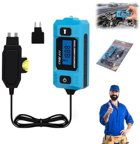 Automotive Circuit Fault Probe Tester, Portable High-Precision 20A 48V Car Circuit Probe Tester, 2-in-1 Wire Tracer Short Finder, Car Fuse Blade Checker with LED Display & Front Light