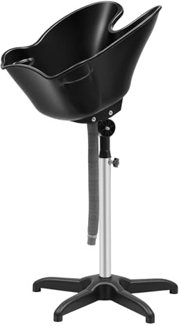 LENJKYYO Lavabo mobile, pour coiffeur, réglable en hauteur, 94 à 122 cm, léger, avec bol réglable à 180 °, pour personnes alitées, personnes âgées et maison