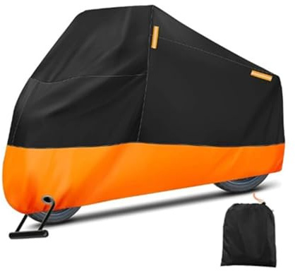 Tryagat Housse de Moto pour Harley Davidson Low Rider St FXLRST 2022–25, Bâche de Protection Extérieur Imperméable UV, Abri Deux-Roues avec Trous de Serrure,XXL 265 * 105cm