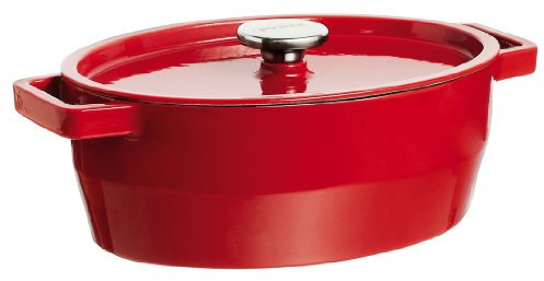 Pyrex SC5AC29/5141 Slow Cook - Cacerola De Hierro Fundido Oval, 29 Cm, 3,8 L, Todos Los Fuegos