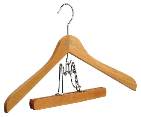 pieper 5 x pieperconcept Kleiderbügel Record mit Unterhänger Buche natur, Hanger, union