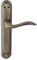 domino Türgriff Blind Drückergarnitur Langschildgarnitur Türklinke für Zimmertür, Bürotür, Kellertür & Innentür L-Form Türbeschläge aus Aluminium Bronze Türdrückergarnitur PETRA M3